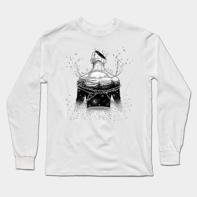 Man freed from chains Long Sleeve T-Shirt by ilhnklv